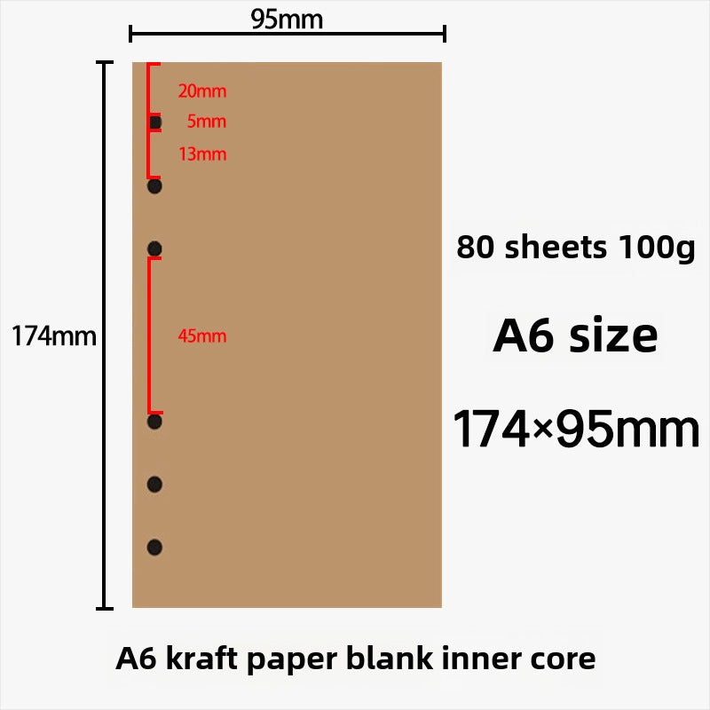 Retro Kraft Paper A4 Shell Custom Loose-leaf Book Sub-data Book Photo Album Binder Notebook Cover LOGO