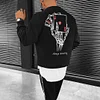 Men's Fashion Oversized Casual Poker Print Sweatshirt by Inlyline