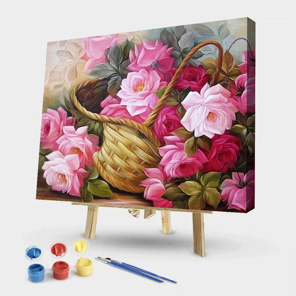 Flower Basket - Painting By Numbers - 50*40CM gbfke