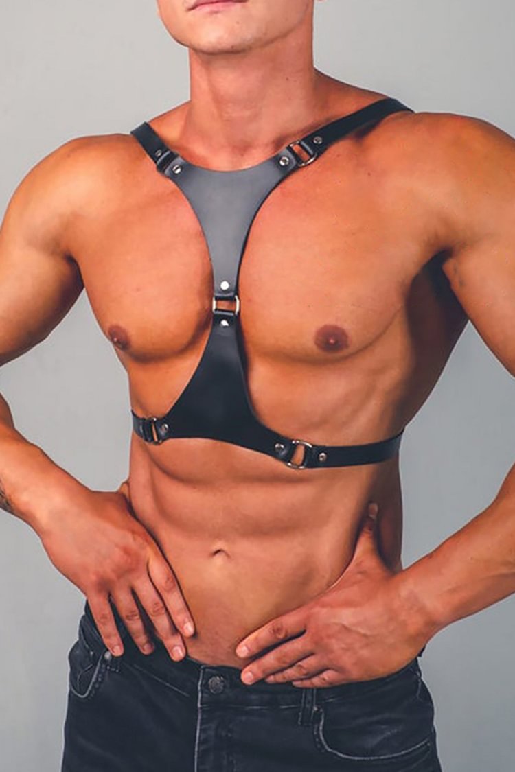Men's Leather Binding Strap Body Harness