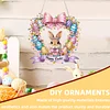 Diamond Painting Acrylic Single Side Drill Easter Rabbit Pendant Charms Kits for Adults Home Window Decor