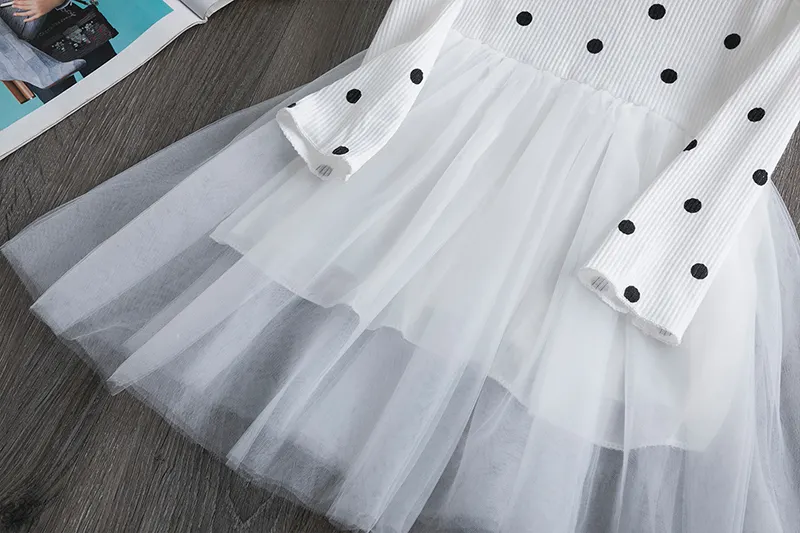Uveng 1 2 3 4 5 Year White Dress for Girl Lace Tulle Baby Girl Clothes Birthday Party Princess Elegant Gown Flower Wedding Prom Dress