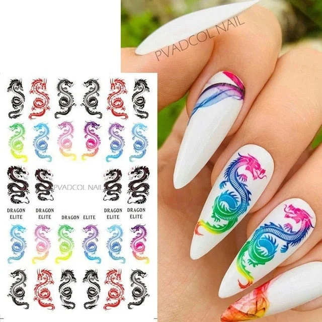 Cherry Fruit Nail Stickers 3D Summer Style Nail Art Transfer Decals Self-Adhesive Slider Wraps Nail Decoration Manicure Foils-Nail Inspo