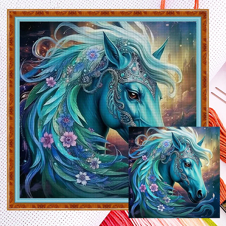 【Huacan Brand】Fantasy Horse 11CT Counted Cross Stitch 40*40CM