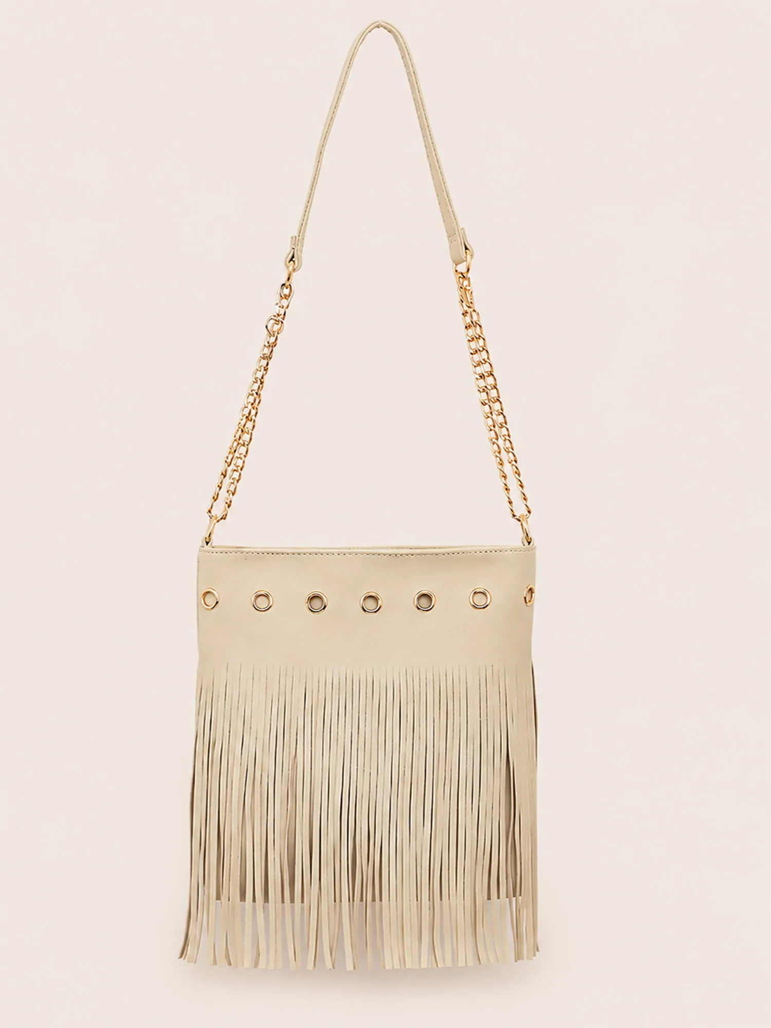 Western Matte PU Fringe Chain Shoulder Bag | Perfect for Desert Road Trip