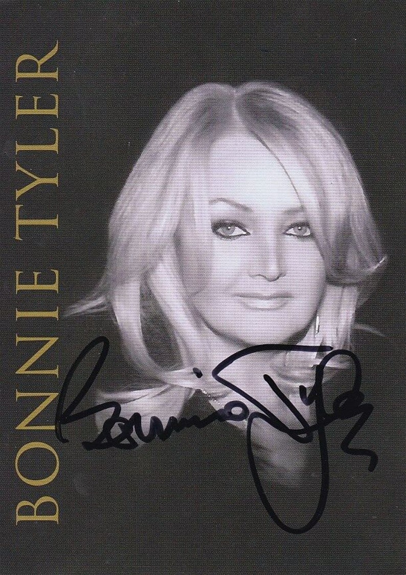 Bonnie tyler signed autographed 4x6 Photo Poster painting promo card