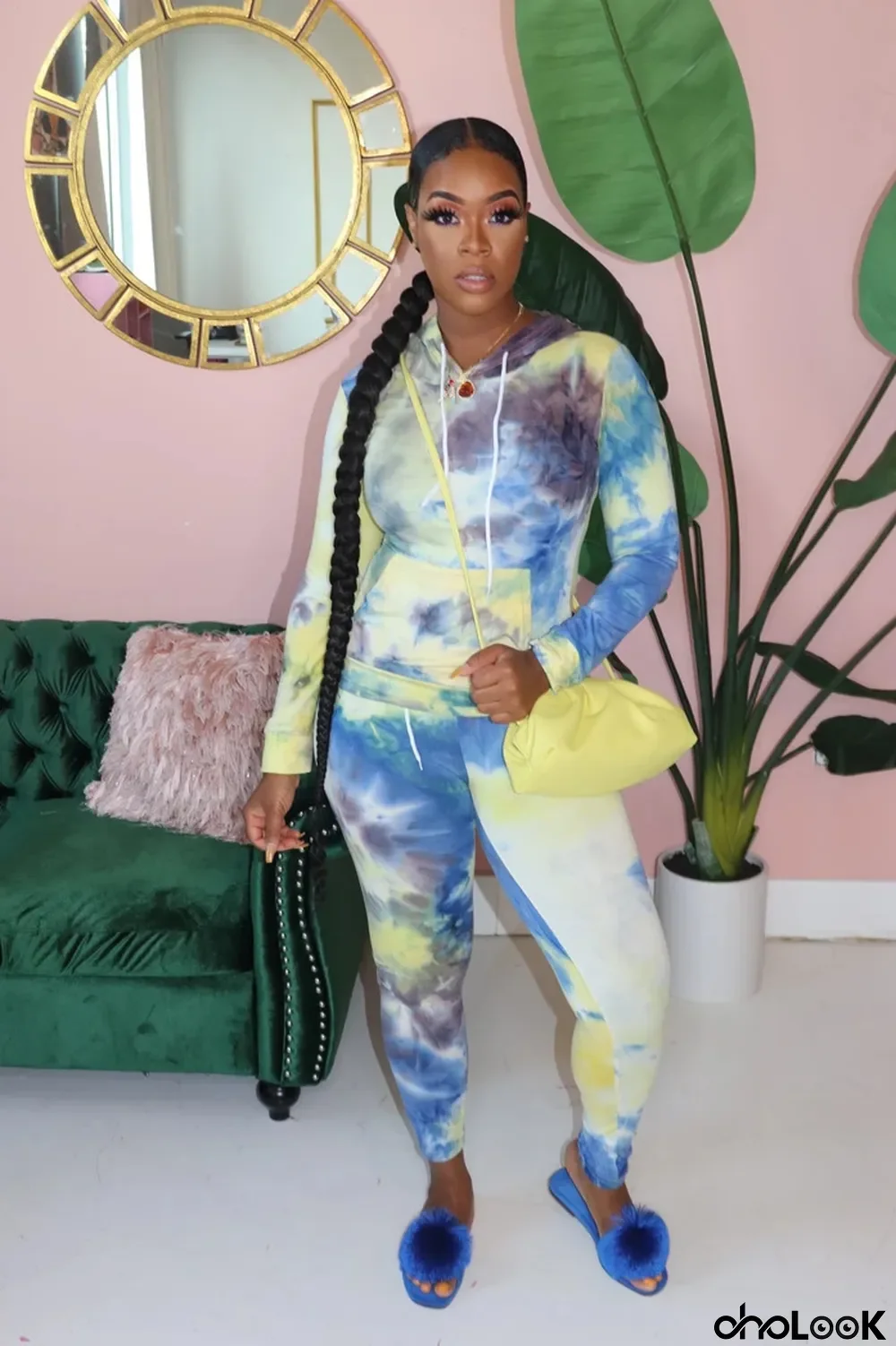 Tie Dye Hoodies Long Pants Two Piece Sets