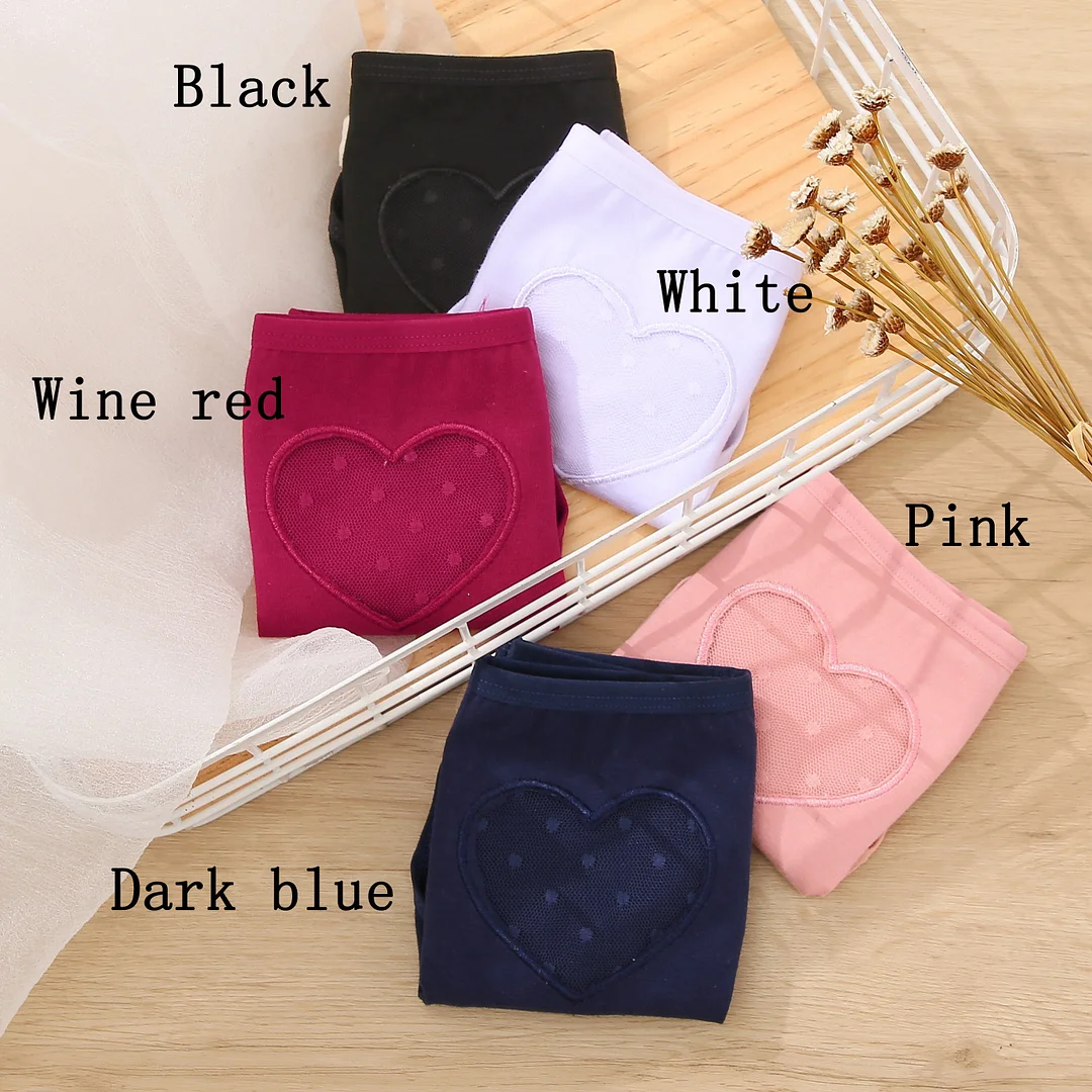 S-XXL Panties for Women Cotton Panties Hollow Lace Heart Underwear Sexy lingerie Comfortable Briefs Ladies Intimate Underpants