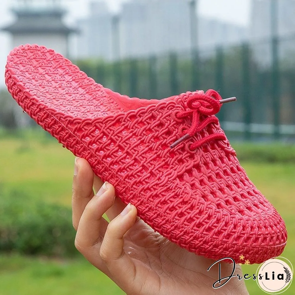 Summer Women's New Hollow-out Slipper Solft Non-slip Casual Sandals Slip-on Beach Shoes