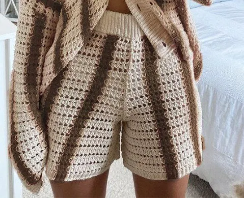 Gitana 2022 Autumn Knitted Long Sleeve Cardigan Women Red Stripe Loose V Neck Oversized Sweater Tops Fashion Casual Pullover