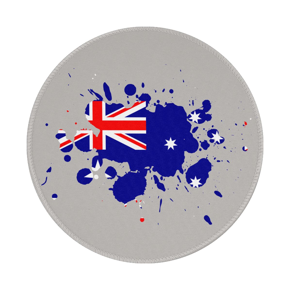 Australia Ink Spatter Waterproof Round Mouse Pad for Wireless Mouse