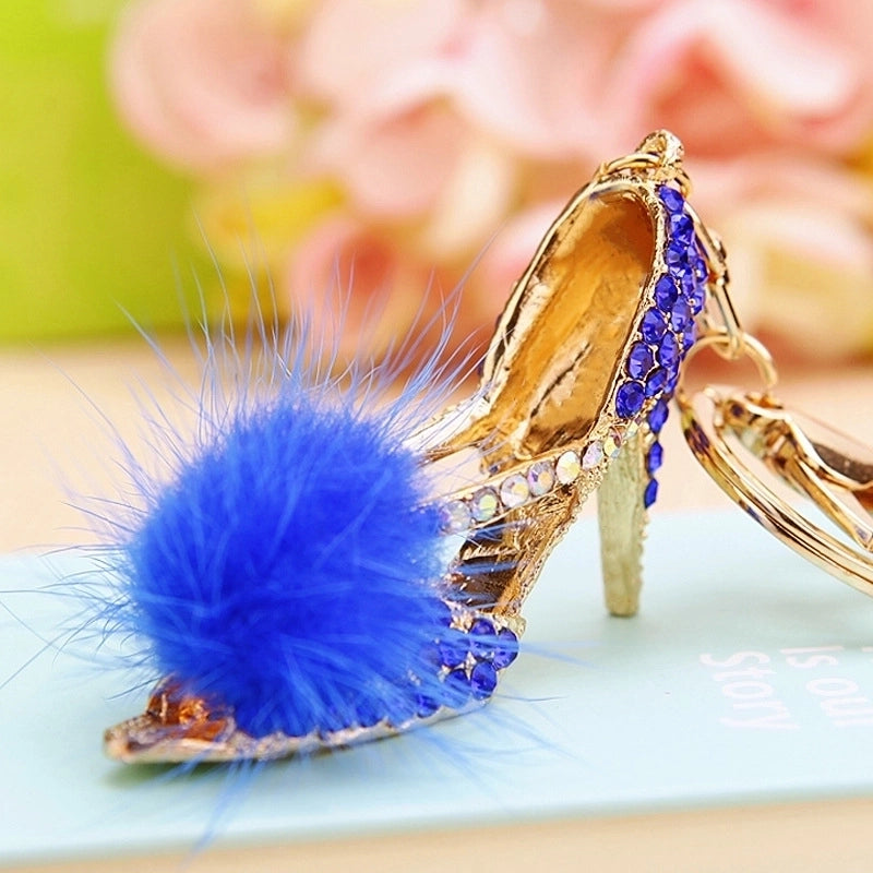 Elegant Korean Style Bag Metal Inlay Rhinestones Women’s Bag Pendant Keychain