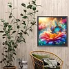 Diamond Painting -DIY Round Drill Butterfly Carrying Flower(40x40cm)