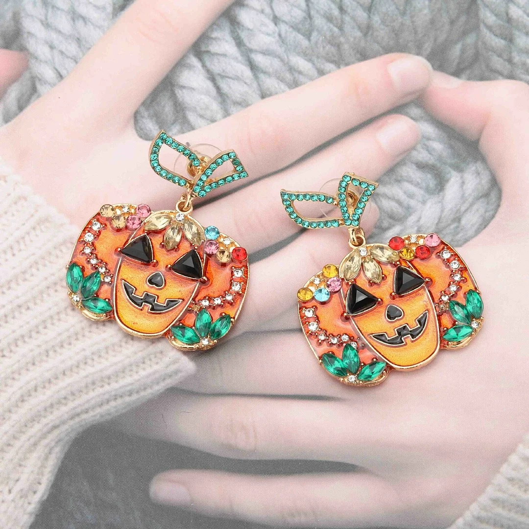 Halloween Pumpkin funny Earrings