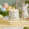 Easter Bunny Cylinder Candle Molds Cute 3D Bunny Cylinder Silicone Molds for Candles Making Aromatherapy Handmade Wax Soap