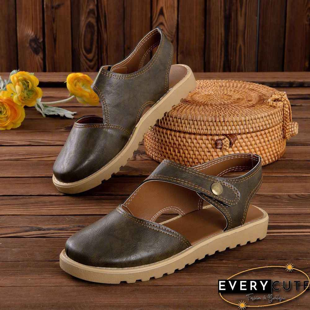 Vintage Flat Heel Magic Tape Loafers