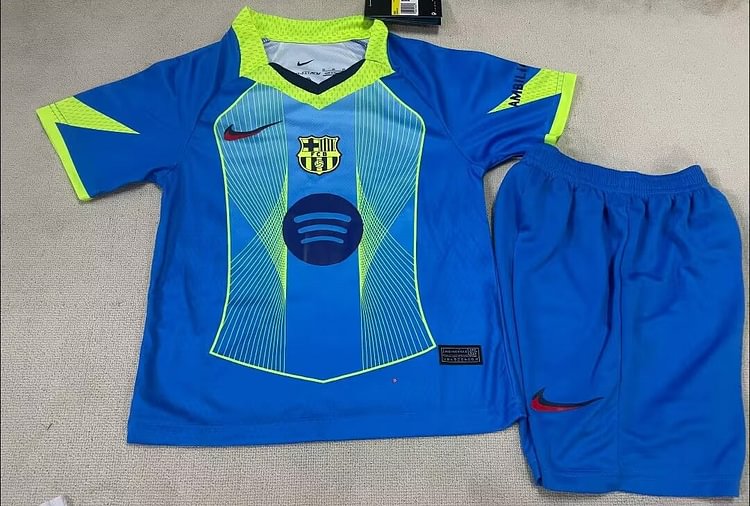 2025-26 Barcelona Special Edition Blue Jersey - Children's Version