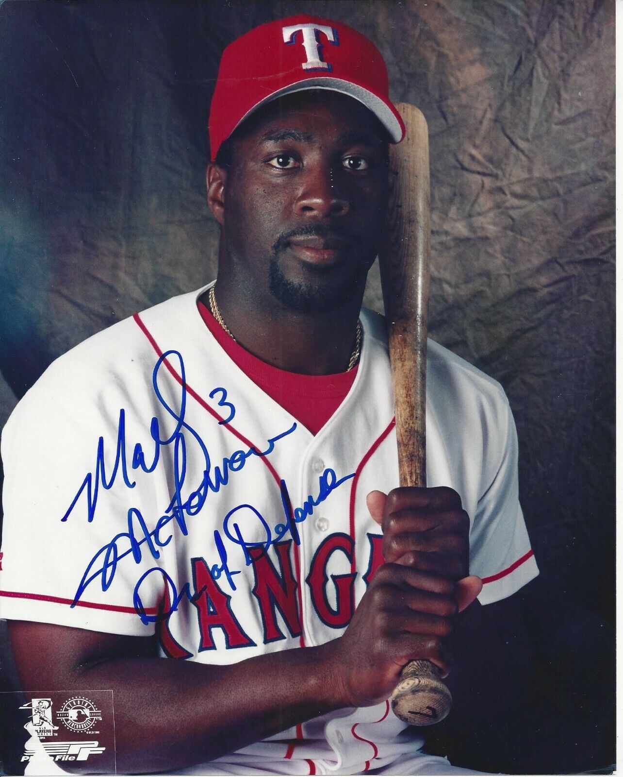 Mark McLemore Autographed 8x10 Texas Rangers#S1052