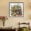 Piles de livres de fleurs 5D kits de peinture en diamant &agrave; perceuse carr&eacute;e compl&egrave;te DIY pour adultes d&eacute;butants d&eacute;coration int&eacute;rieure peintures de diamants 35x35cm