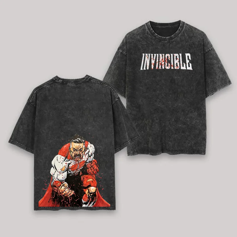 Invincible Printed Unisex Washed T-Shirt