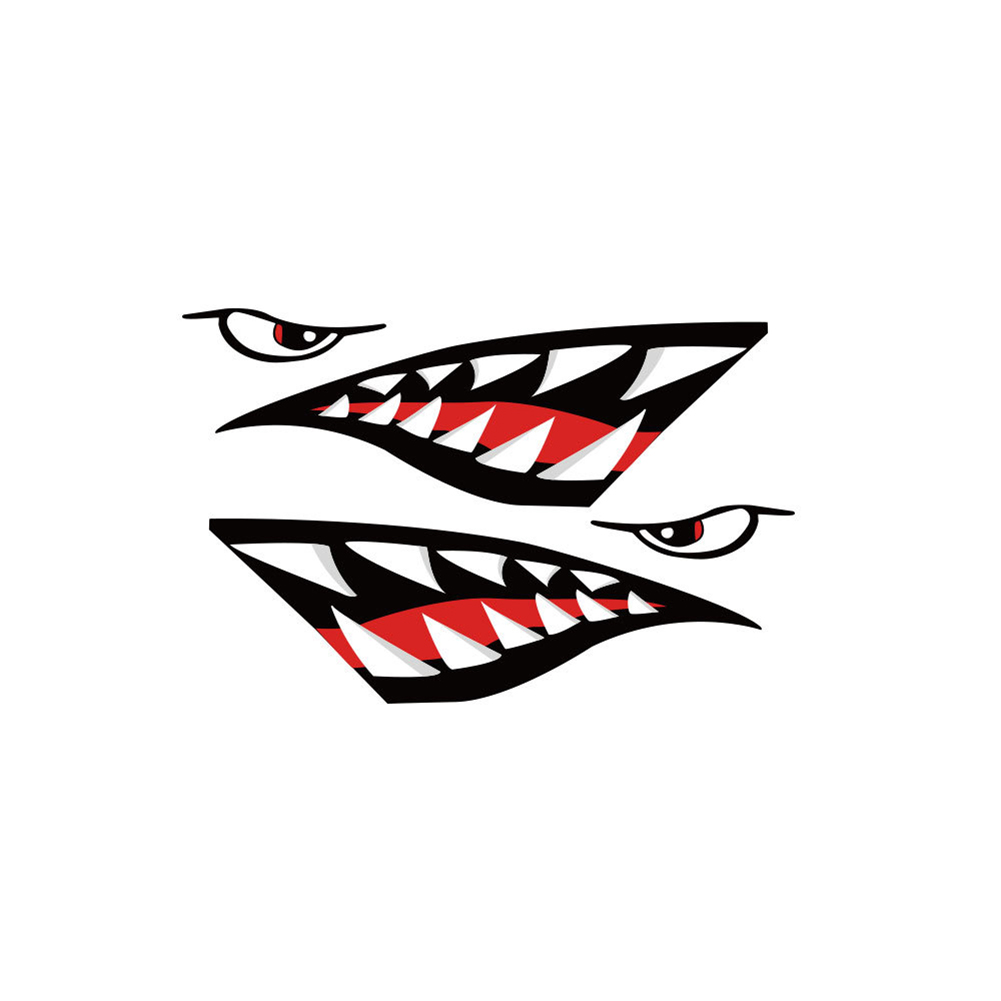 

Shark Mouth Teeth Cartoon Decal Window Wall Car Bike Decorative Stickers, 501 Original