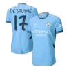 DE BRUYNE #17 Manchester City Home Authentic Soccer Jersey 2024/25 &ndash; UCL