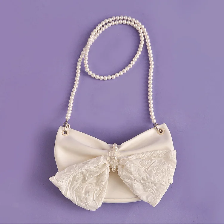 【Pre-sale】Y2k Butterfly Bow Pearl Shoulder Bag