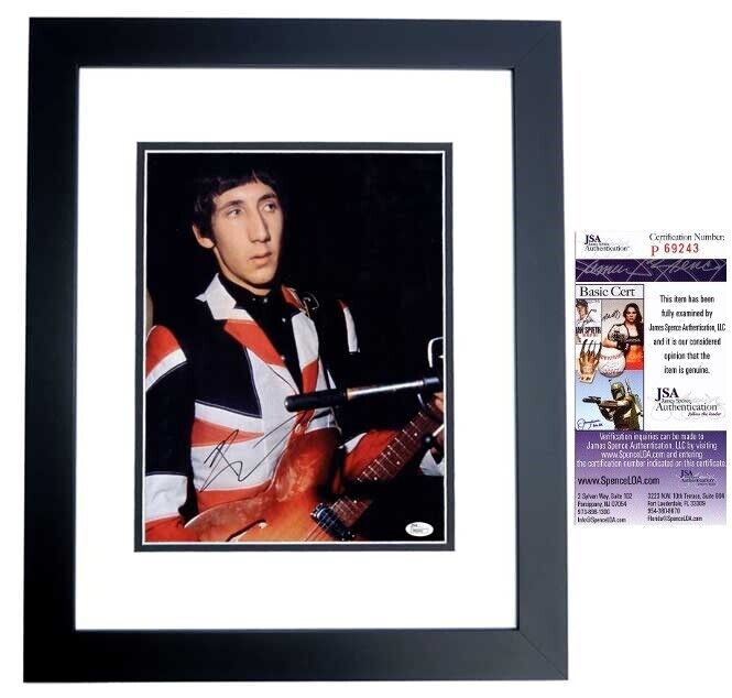 Pete Townshend Signed - Autographed The WHO 11X14 inch Photo Poster painting Custom FRAMED - JSA