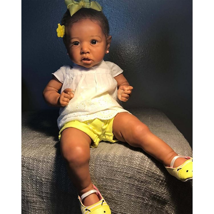  Reborn Doll Girl 20'' Ledger Realistic Black Reborn Toddler Baby Gift for Children - Reborndollsshop.com®-Reborndollsshop®