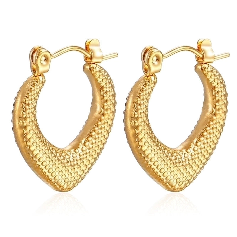 1 Pair Minimalist Classic Style Solid Color Plating 201 Stainless Steel 18K Gold Plated Earrings