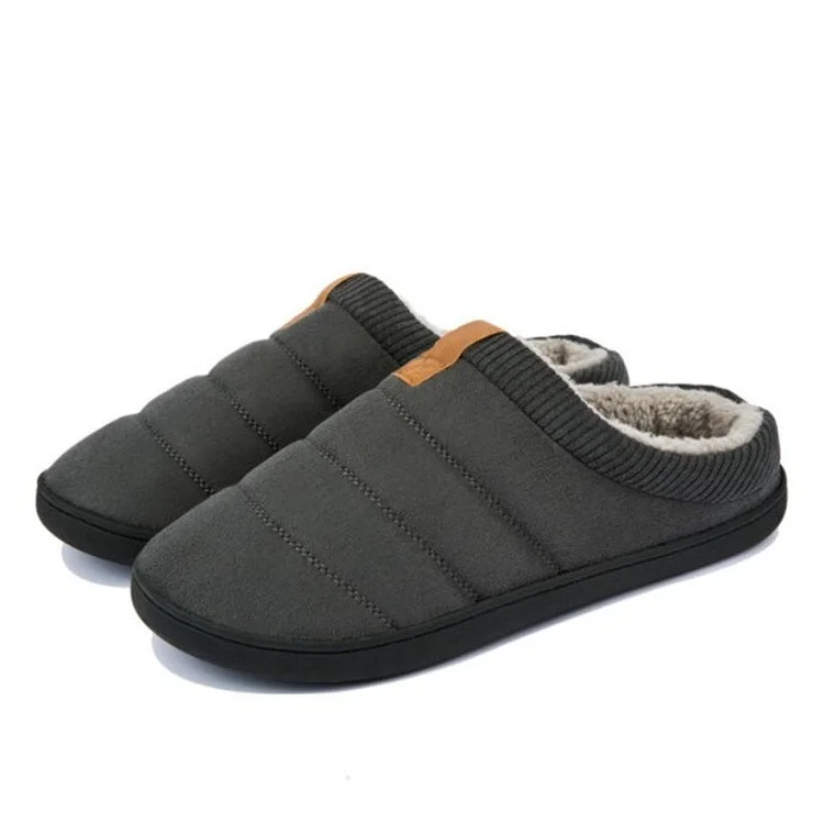 Warm Fur Slippers For Men Comfy Sole Interior Shoes Radinnoo.com