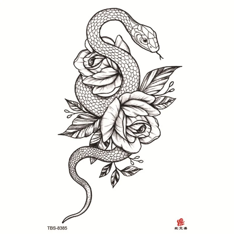 Sdrawing Temporary Tattoo Sticker Forest Lion Tiger Flash Tattoos Women Skeleton Skull Bodi Art Arm Fake Tatoo Men Body Woman
