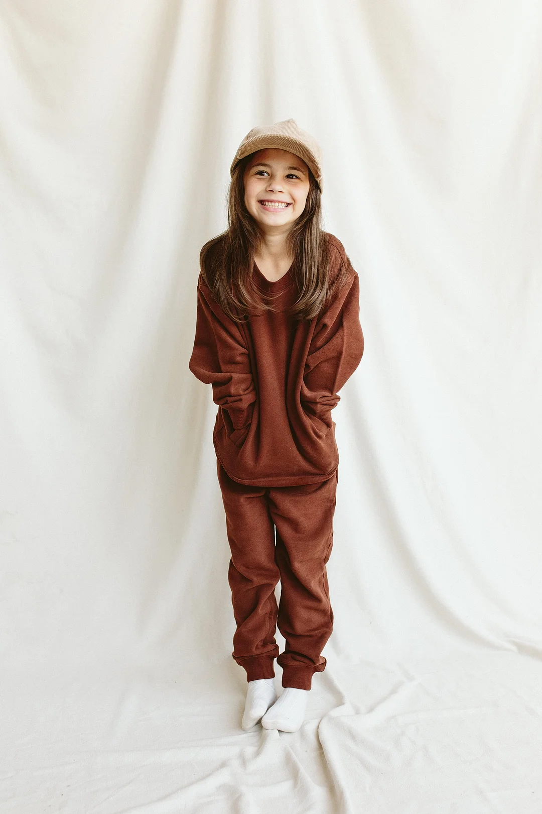 FRENCH TERRY SWEATSUIT SET | REDWOOD