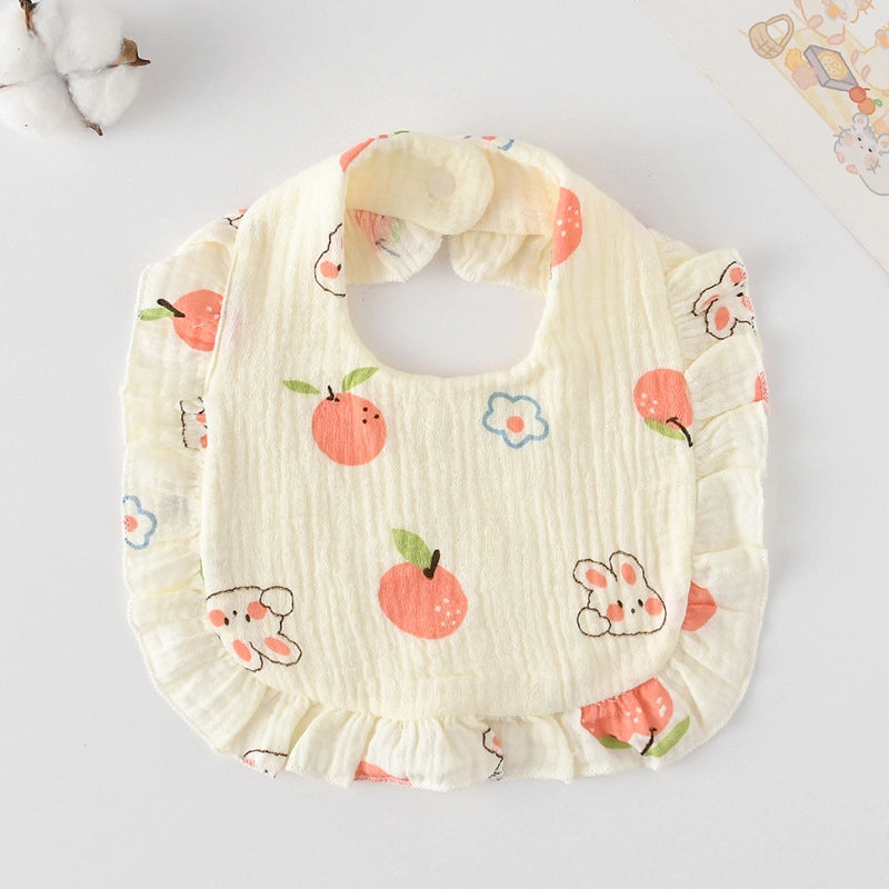 Cute Pastoral Letter Rainbow Fruit Cotton Burp Cloths Baby Accessories