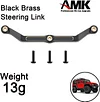 AMK TRX4M Brass Weight Blocks Knuckle Axle Cover Diff Cover Steering Link for 1/18 RC Car TRX4M Upgrade Parts RC Crawler (4-in-1 Set for TRX4M)