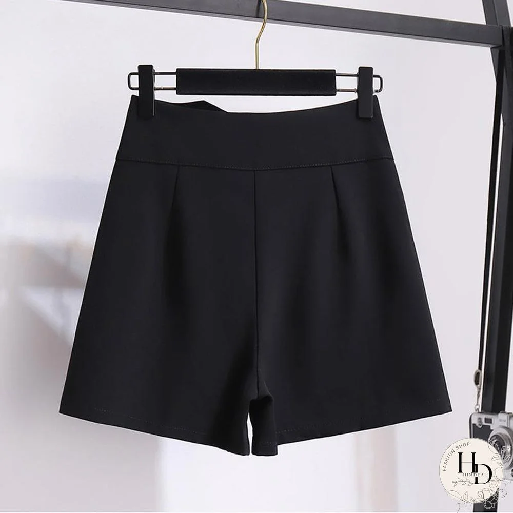 Chic V-Collar Tee+Button Shorts P10770