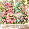 (Gnome)DIY Pearl Diamond Painting Acrylic Stand, Christmas Double-Sided Printed Tabletop Decoration, Special Shaped Diamond Art Craft Kit for Home Decor