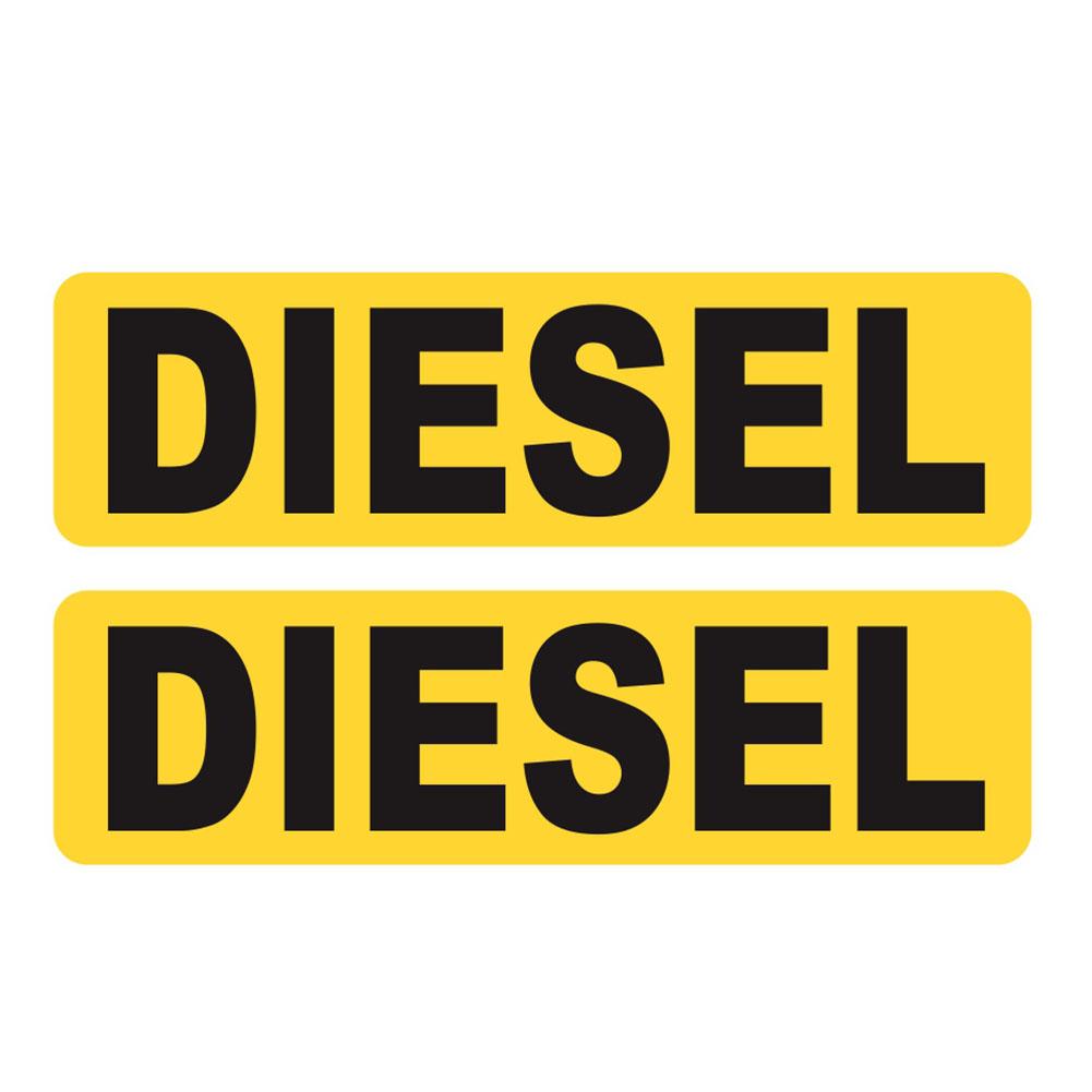 

2pcs Reminder DIESEL FUEL Only Funny Reflective Car Stickers Decals (Gold), 501 Original