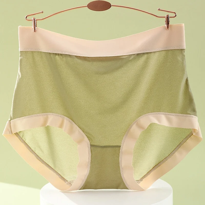 New style Women's Underwear Sexy Solid Color Panties Plus Size Fashion Seamless Comfort Underpants High Waist Seamless Briefs