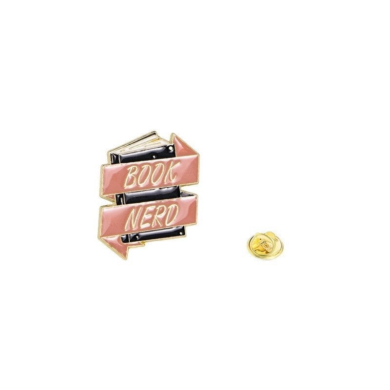 Cute Preppy Style Sweet Book Letter Alloy Enamel Plating Unisex Brooches Collar Pin