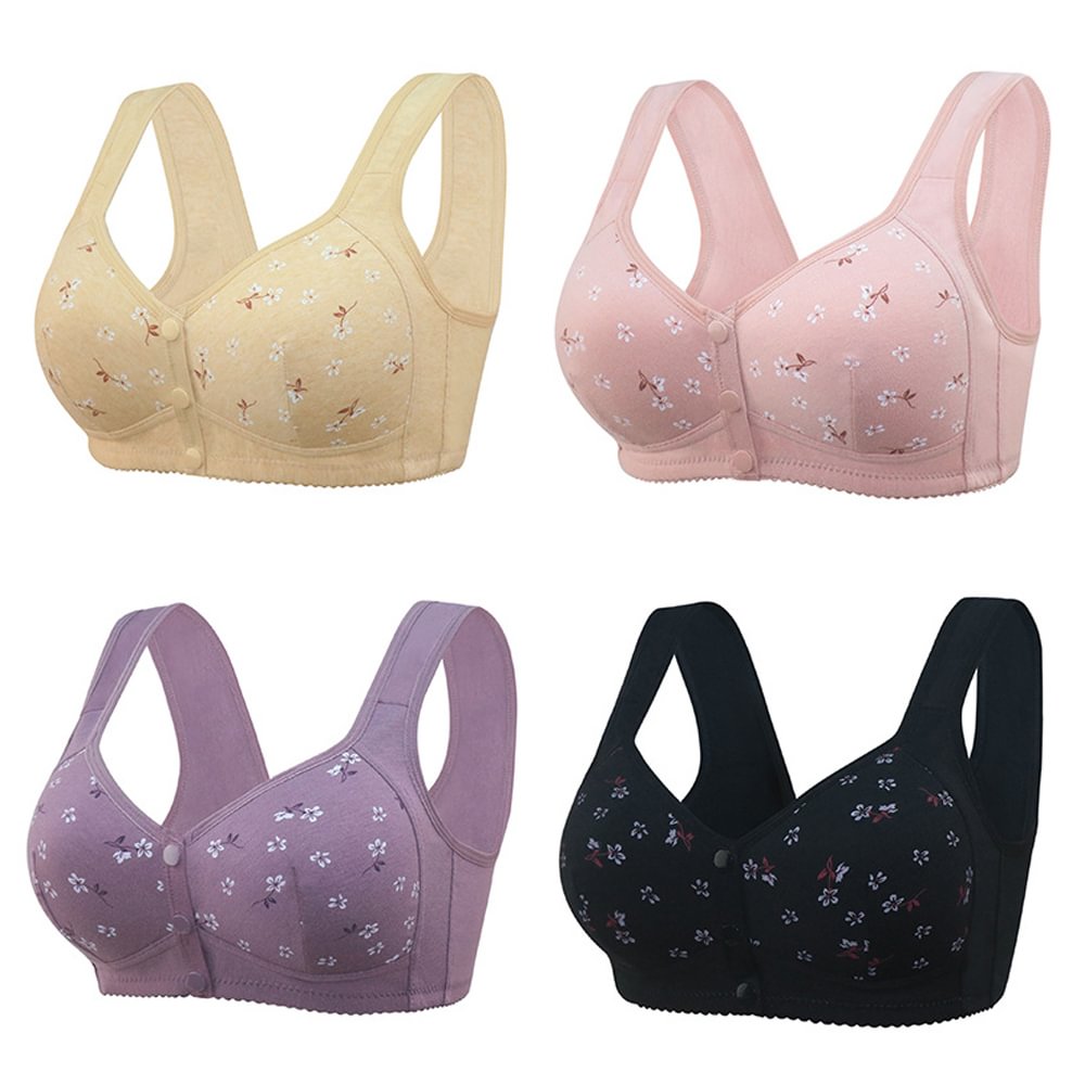 COMFORTABLE & CONVEMIENT FRONT BUTTON BRA (4 PCS)