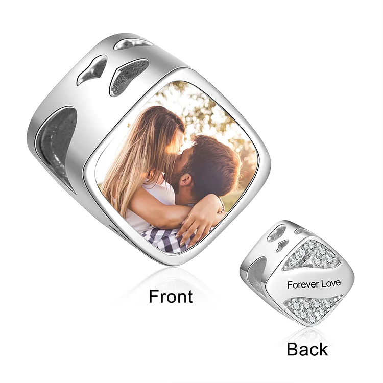 Square-Shaped Photo Charm Memorial Gift