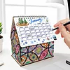 DIY Diamond Painting Special Shape Desktop Cabin Calendar Organizer Box Kit(Mandala)