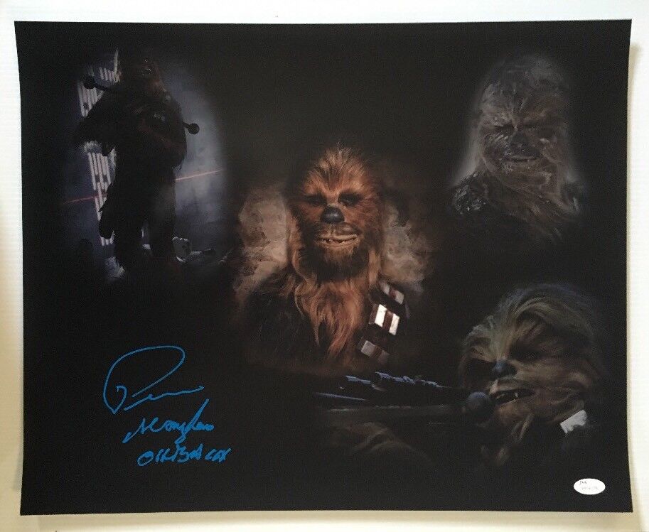 Peter Mayhew Signed Autographed 16x20 Photo Poster painting Star Wars Chewbacca JSA COA 11