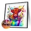 >SALE<5D DIY Full Round Drill Diamond Painting Colourful Bucket Calf Kit Decor 40x40cm