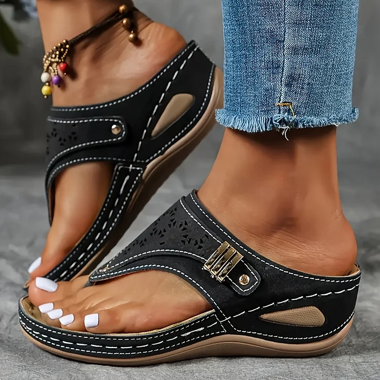 😍Last Day 70% OFF😍-Womens Comfy Mesh Breathable Wedge Sandals