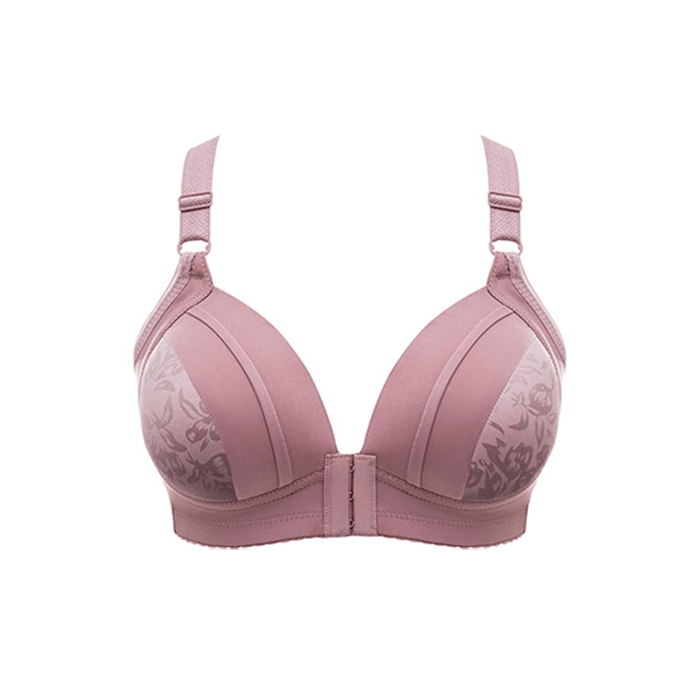  thdmladies Thin Front Button Push-Up Bra Without Steel Rings thedmladies