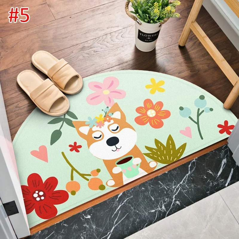 Rainbow Doormat Non-slip Floor Mat Cartoon Cat Kitchen Rug Doormat Absorbent Bathroom Entrance Dog Front Door Mat  Living Room