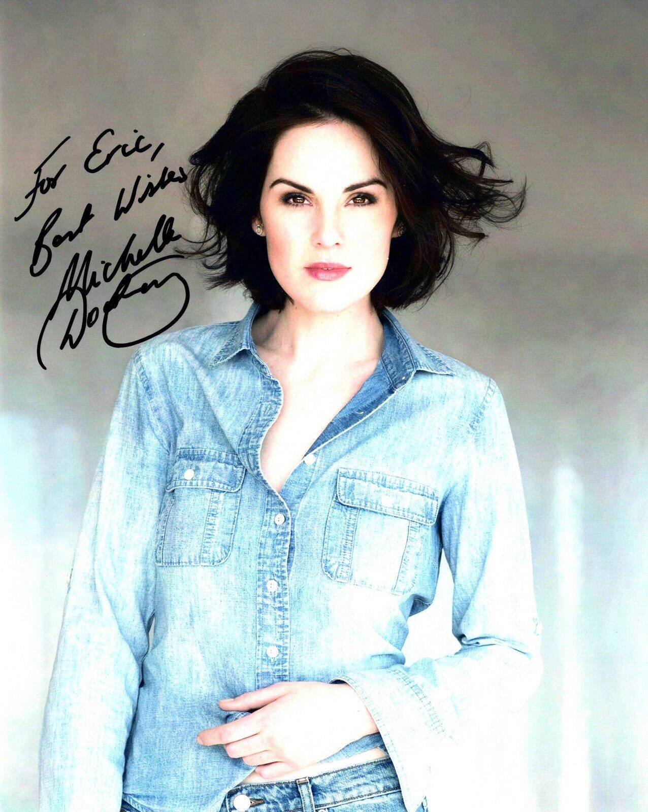 TO ERIC - Michelle Dockery Signed - Autographed Downton Abbey Actress 8x10 Photo Poster painting