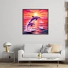 (Counted/Stamped)Dolphins At Sunset-11CT Cross Stitch 40*40cm/15.75*15.75in